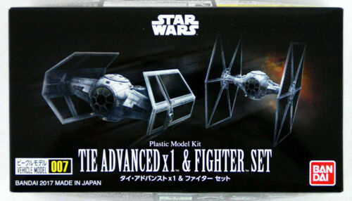 Bandai Star Wars Vehicle Model 007 Tie Advanced X1 & Fighter Set Kit 145028