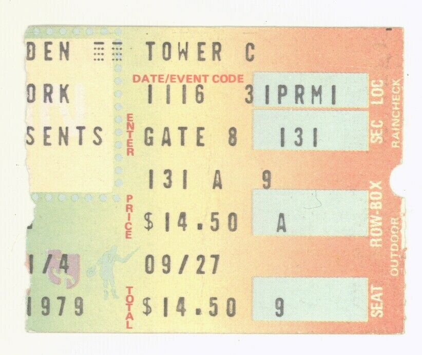 Rare Fleetwood Mac 11/16/79 New York City Ny Madison Square Garden Ticket Stub!