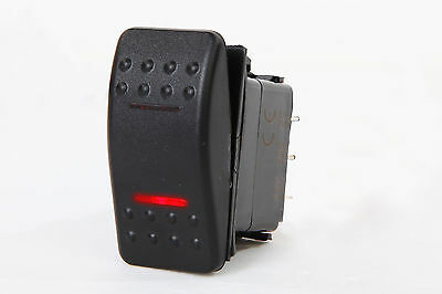 Marine Boat Rv Rocker Switch On-off-on Dpdt 7 Pin 2 Red Led Trailer Motorcycle