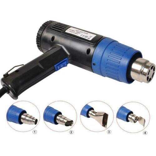 Heat Gun Hot Air Gun Dual Temperature 4 Nozzles Tool 1500 Watt