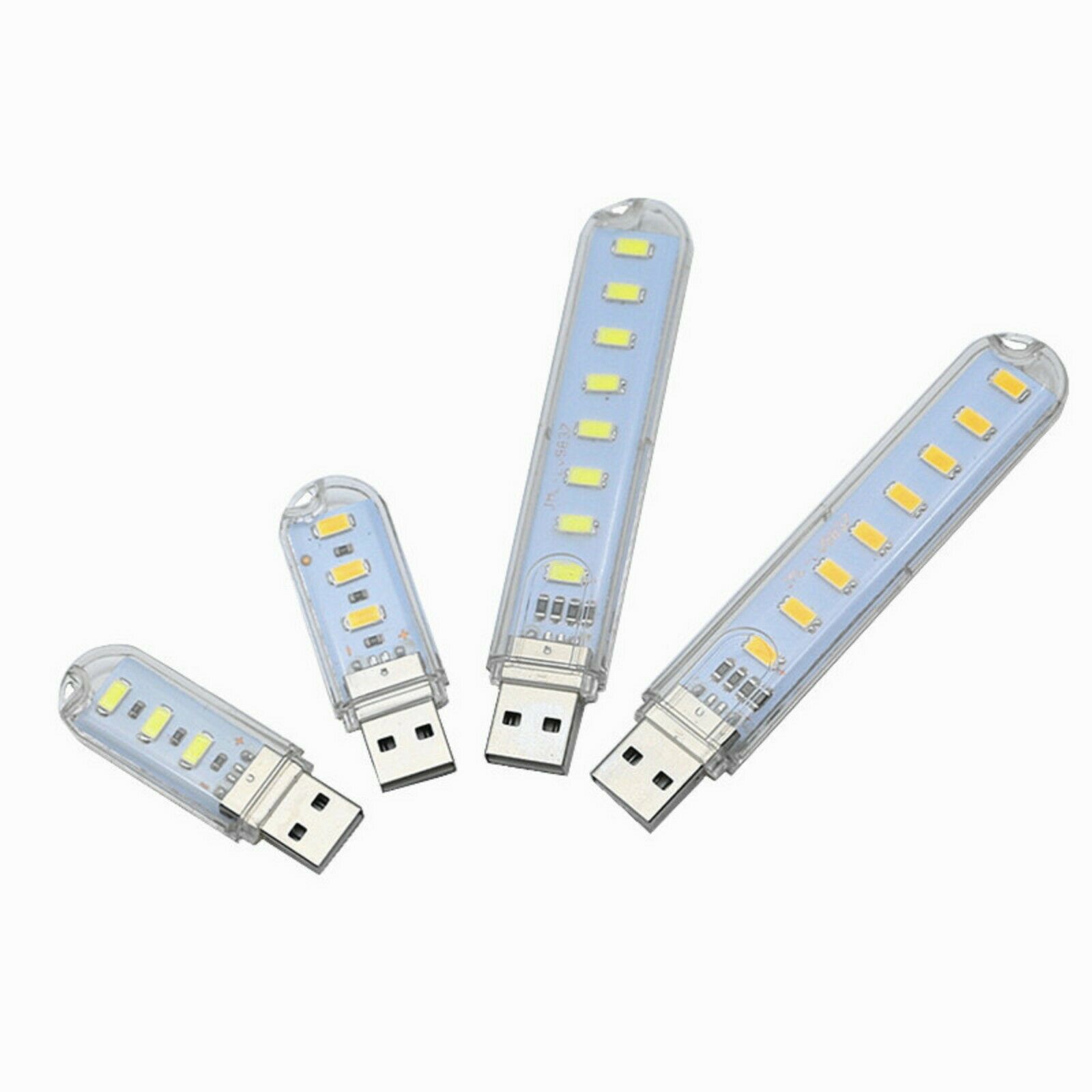 Usb Mini Pocket Led Night Light 3/8 Led Bulb Lamp Gadget For Reading Notebook